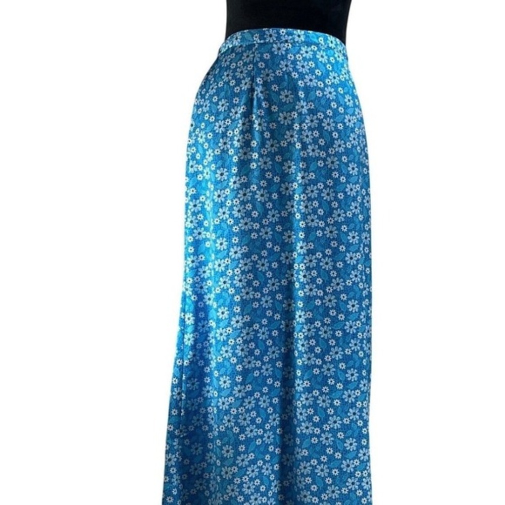 Blue‎ Floral Daisy Maxi Skirt daisy spring feminine modest cottagecore